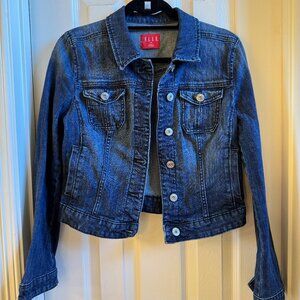 Elle Denim Jacket, silver buttons, Women Size M